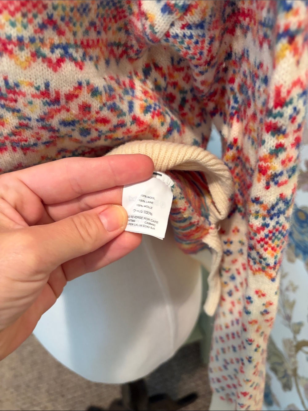 J. Crew Cream Fair Isle Knit Wool Sweater - Picture 4 of 7